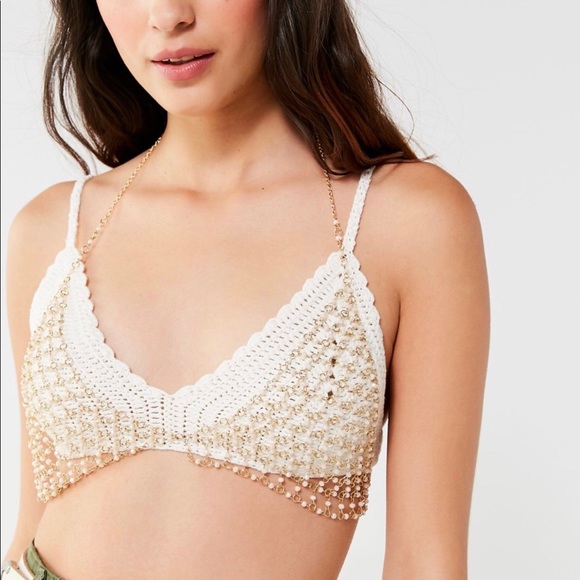 Jewelry - Gold plated/pearl chain bra⭐️⭐️⭐️